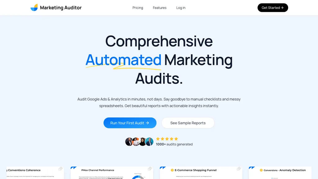 Marketing Auditor website