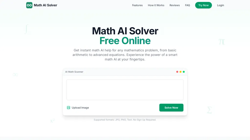 Math AI Solver AI tool screenshot