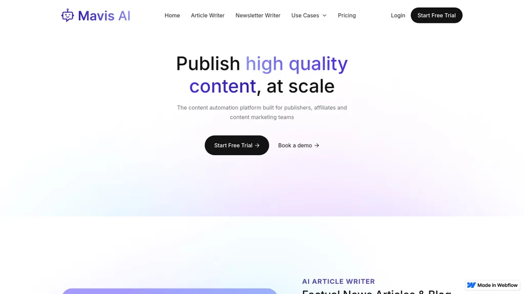 Mavis AI AI tool screenshot