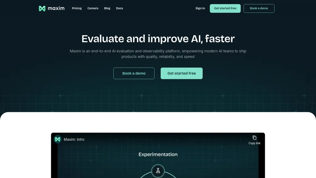 Maxim AI website