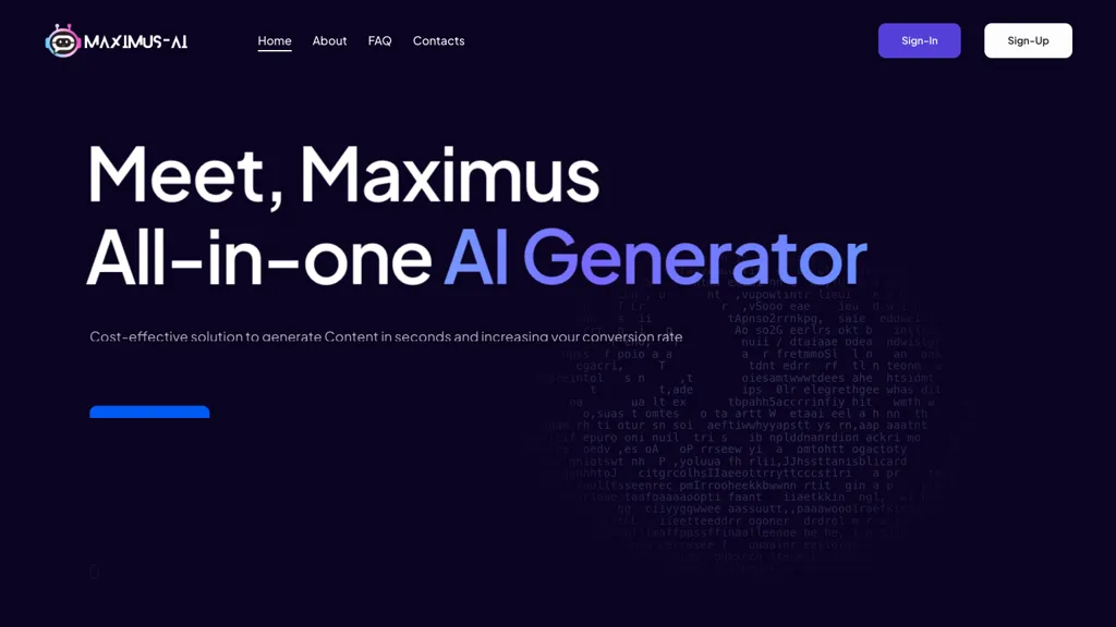 MaximusAI website