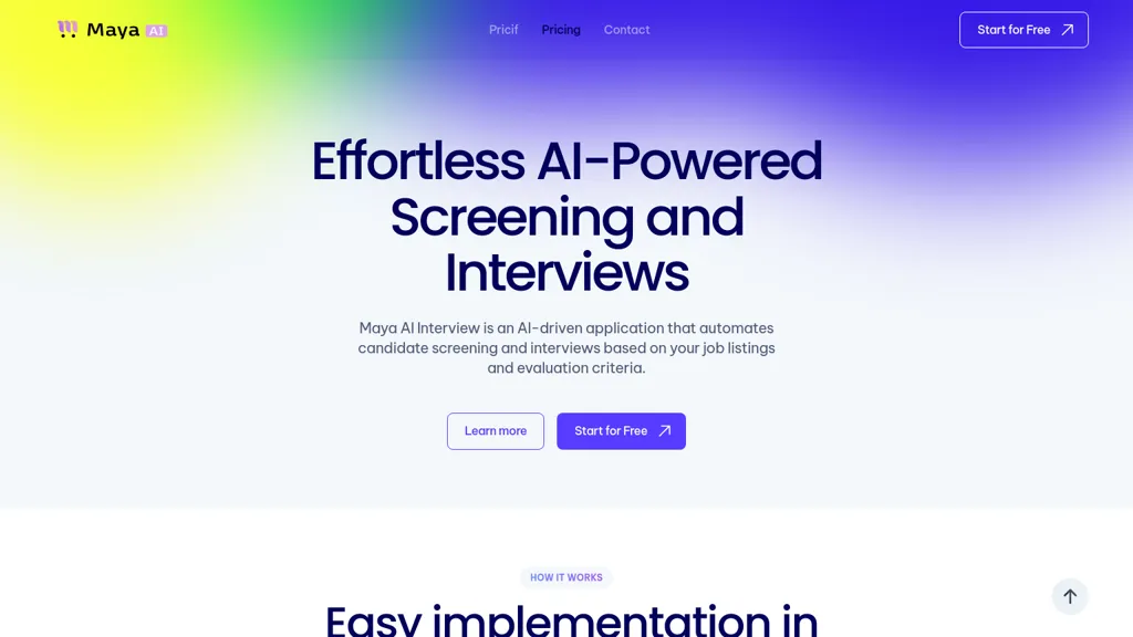 Maya Interview website