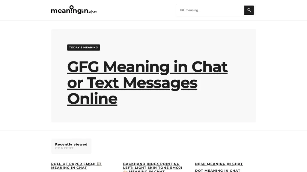 MeaningIn.Chat website