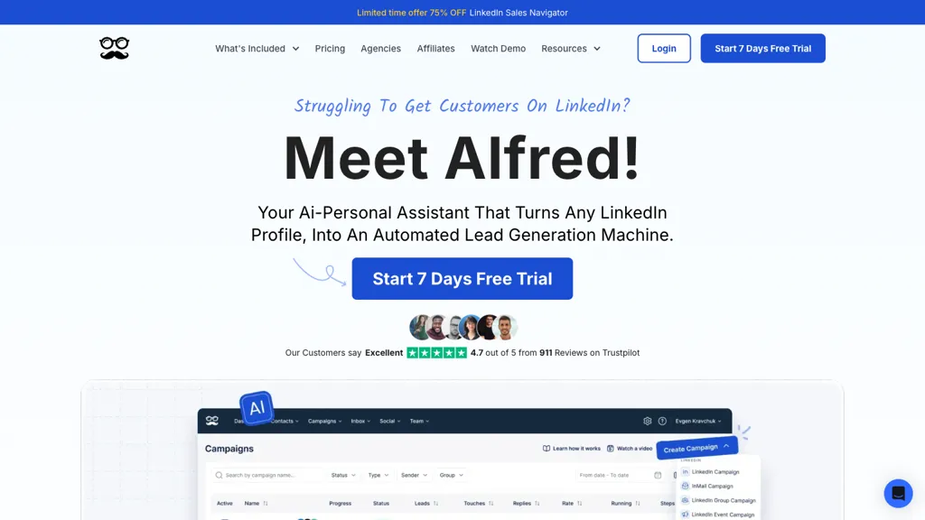Meet Alfred AI tool screenshot