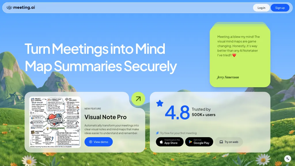 Meeting.ai AI tool screenshot