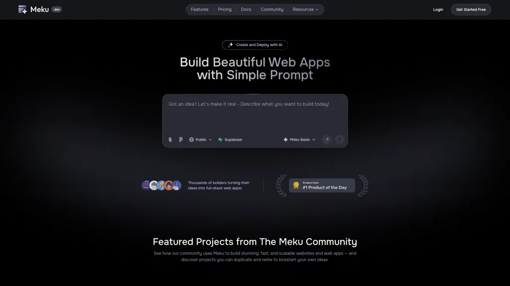 Meku AI tool screenshot