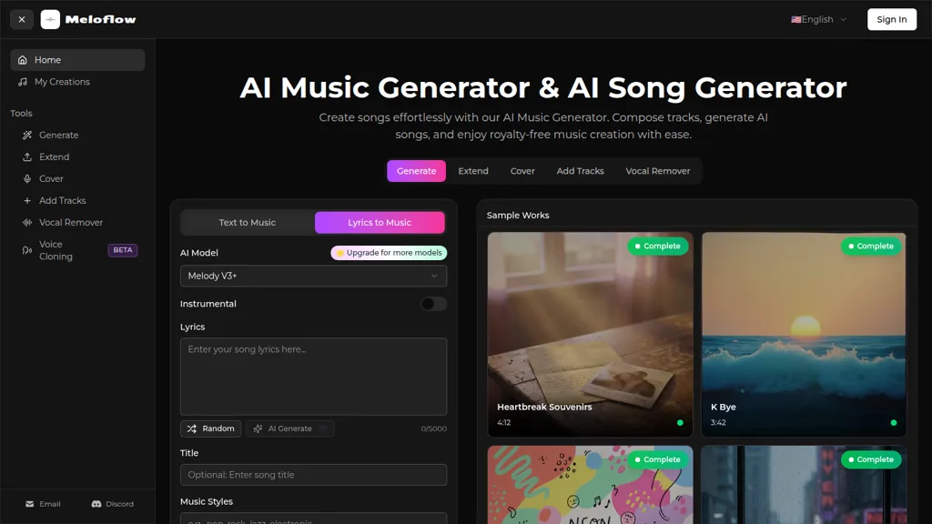 Meloflow AI AI tool screenshot