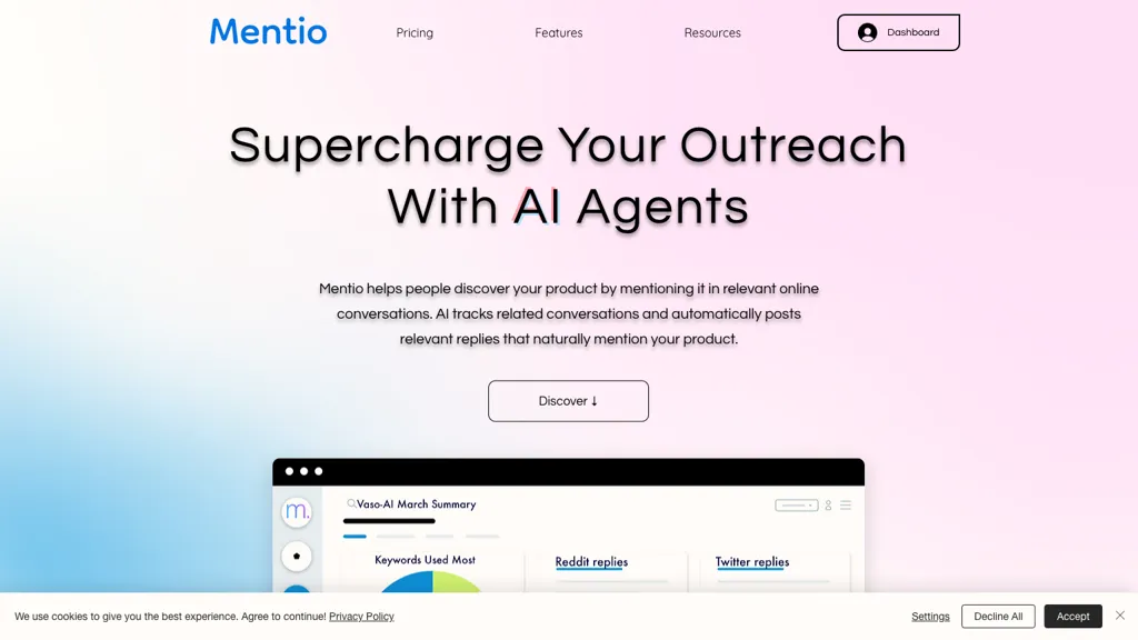 Mentio AI tool screenshot
