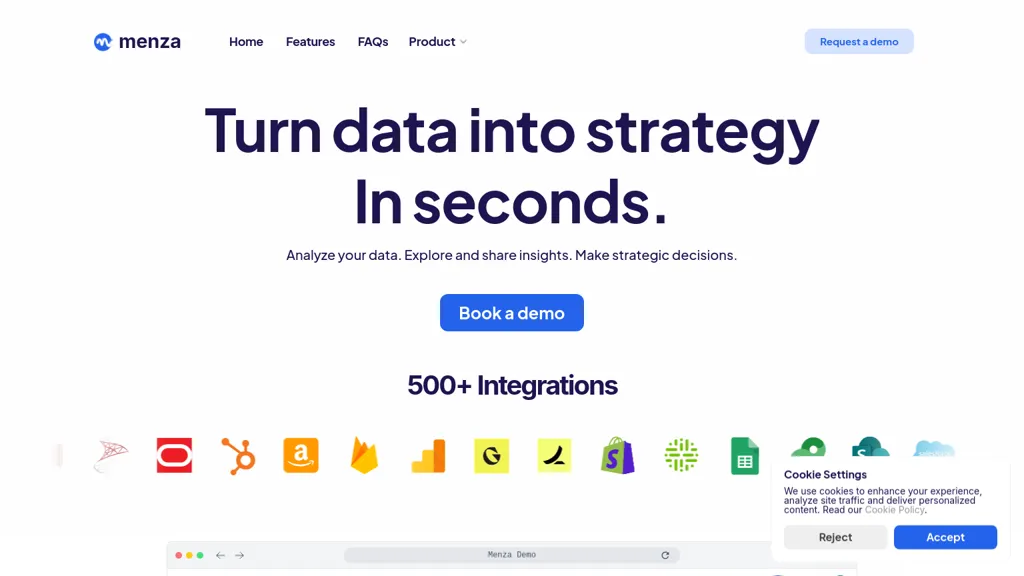 Menza.ai AI tool screenshot