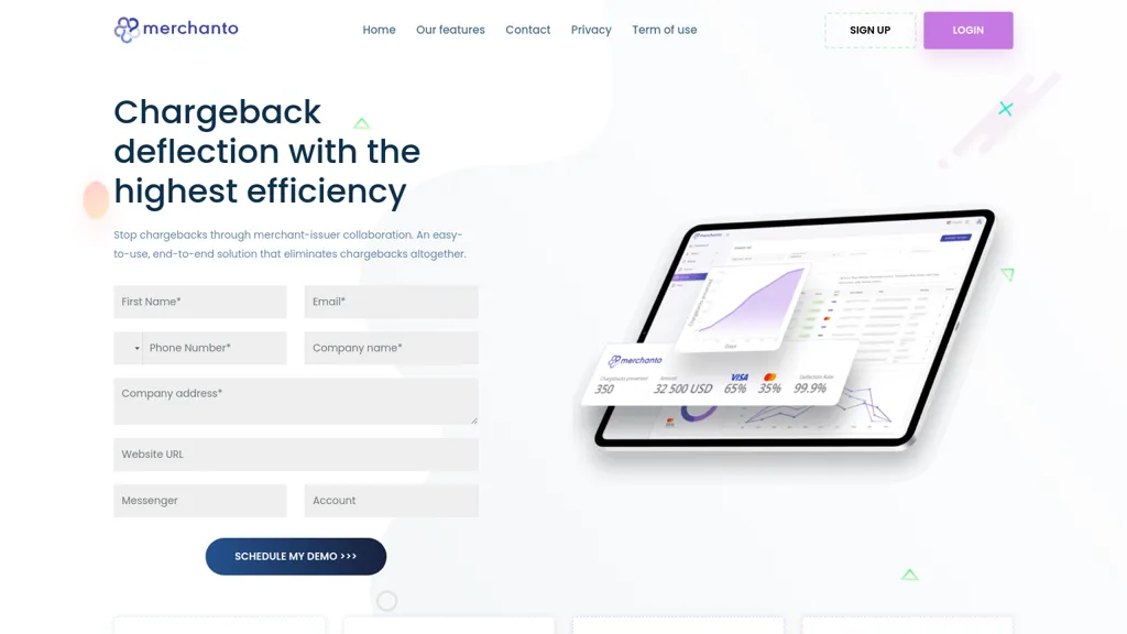 Merchanto website