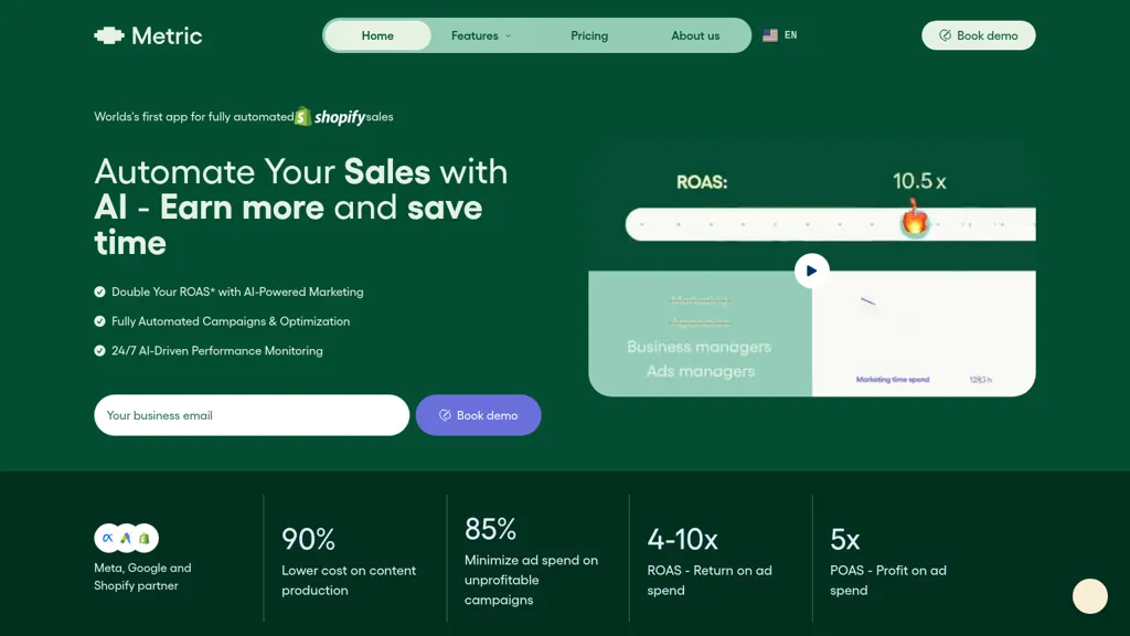 Metric.tech website