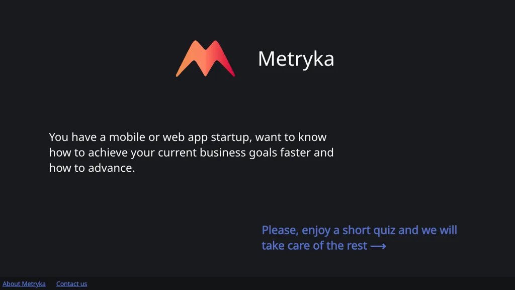 Metryka AI tool screenshot