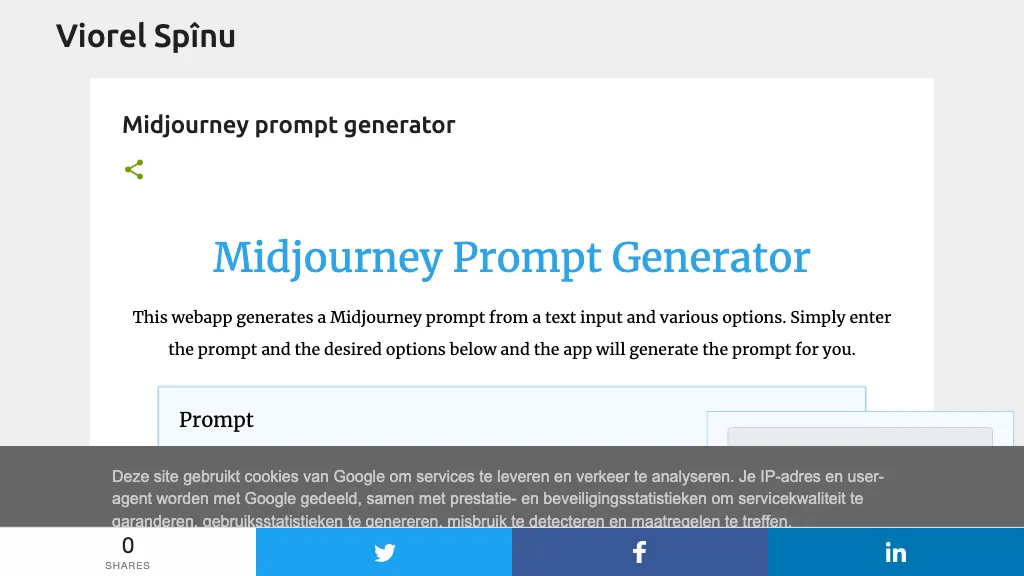 Midjourney Prompt Generator website
