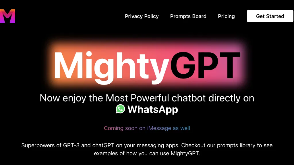 MightyGPT website
