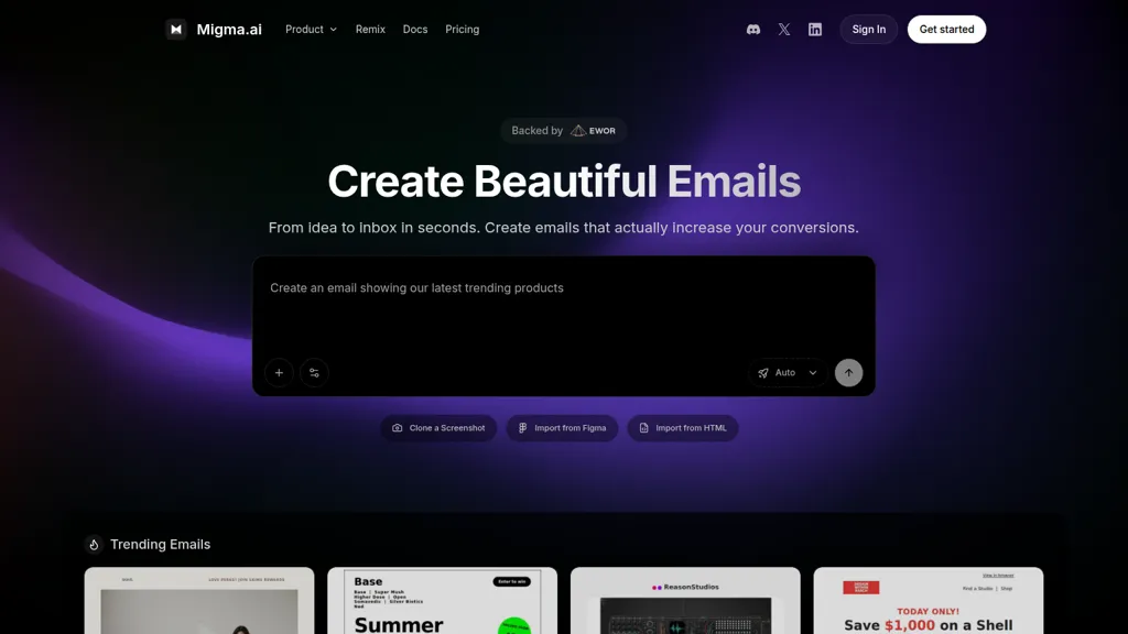 Migma.ai AI tool screenshot
