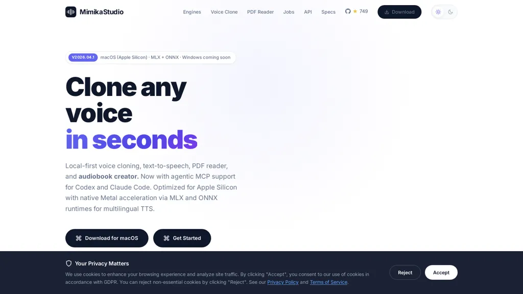 MimikaStudio screenshot