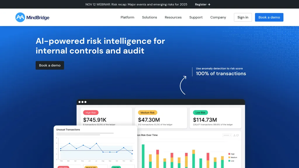 mindbridge.ai website