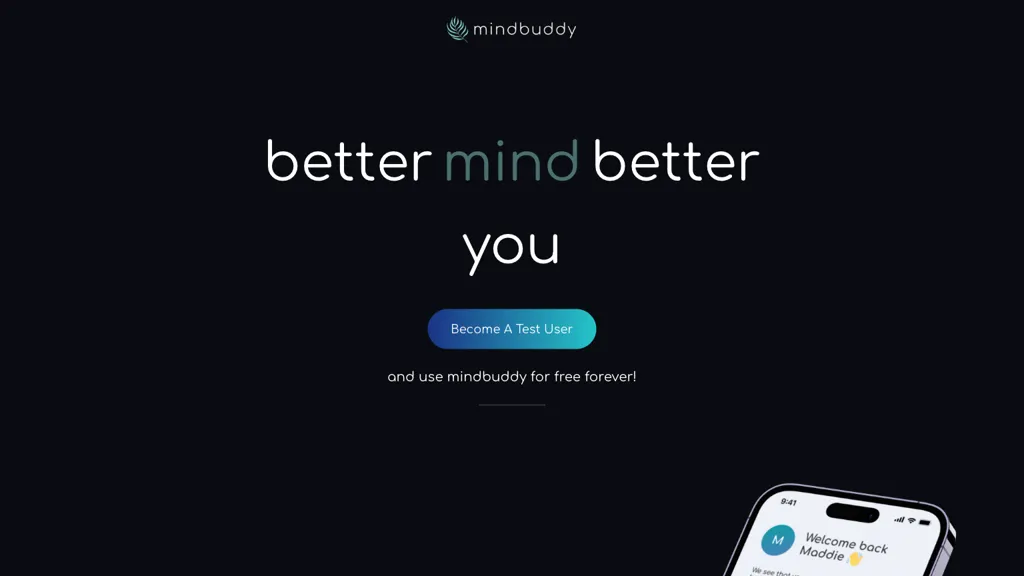 mindbuddy app website
