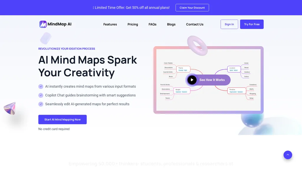 MindMap AI website