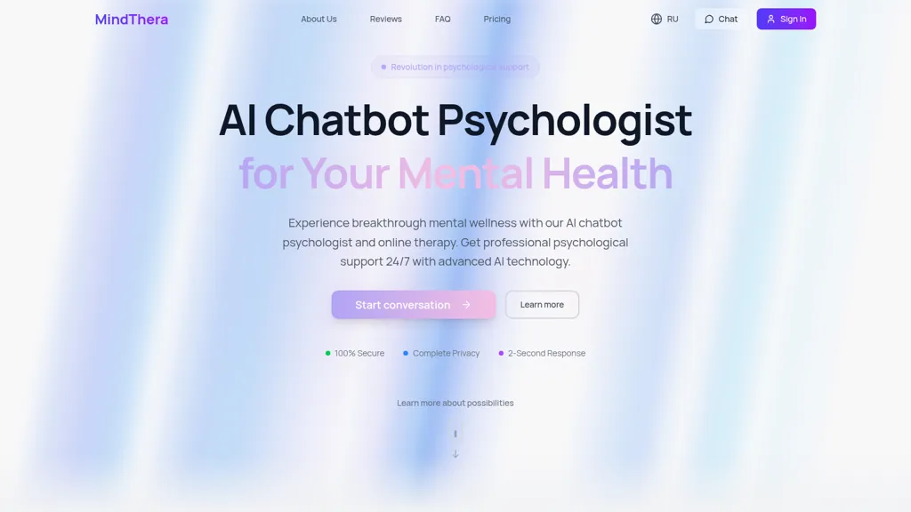 MindThera AI tool screenshot
