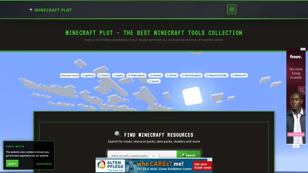 Minecraft Plot AI tool screenshot