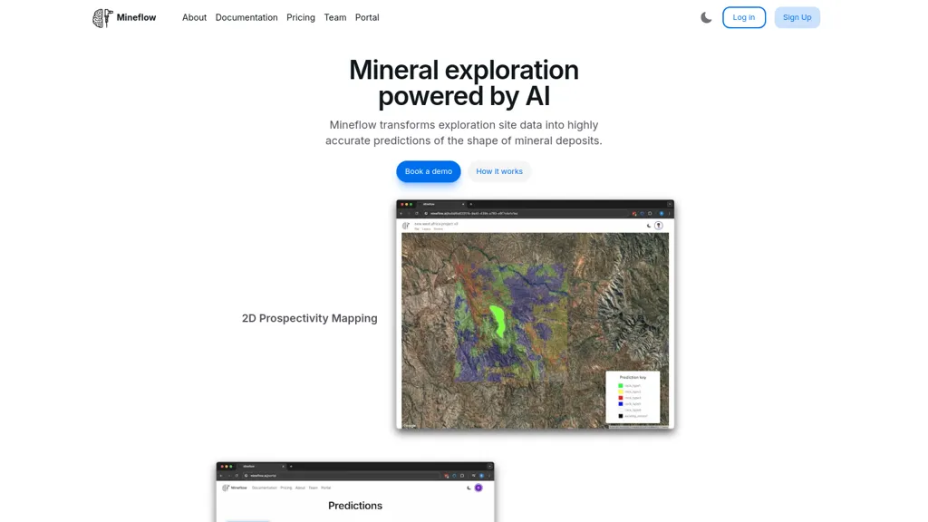 Mineflow AI tool screenshot