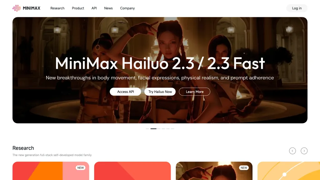 MiniMax AI tool screenshot