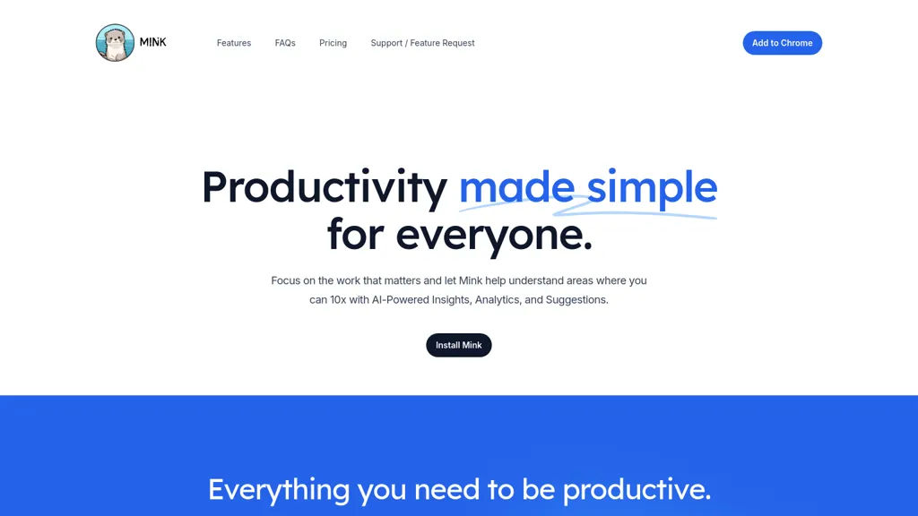 Mink website