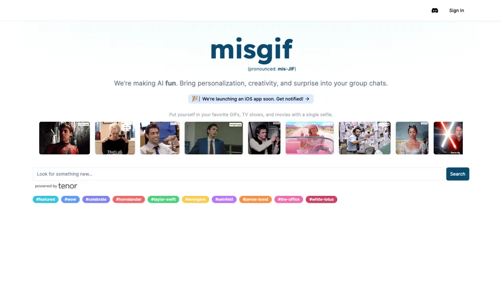 Misgif website