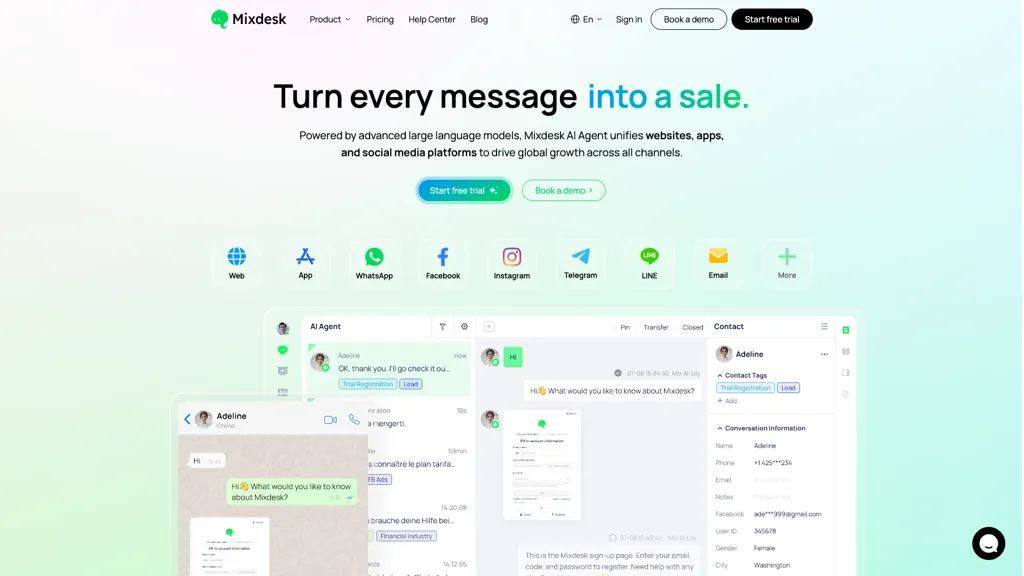 Mixdesk AI tool screenshot
