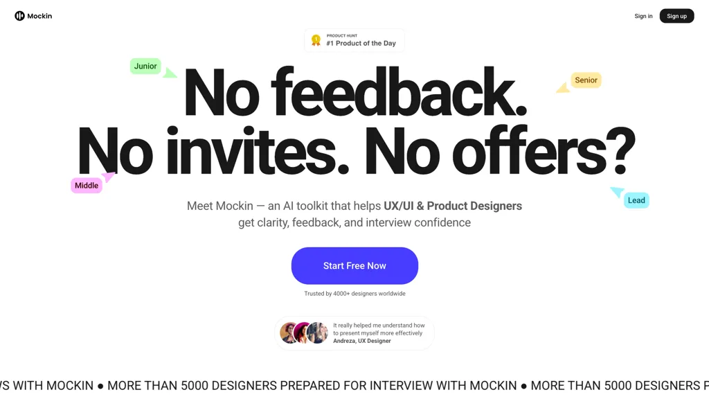 Mockin AI tool screenshot