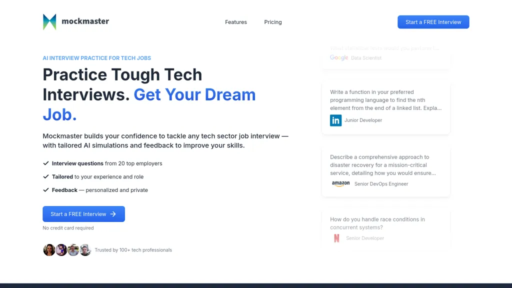 Mockmaster website