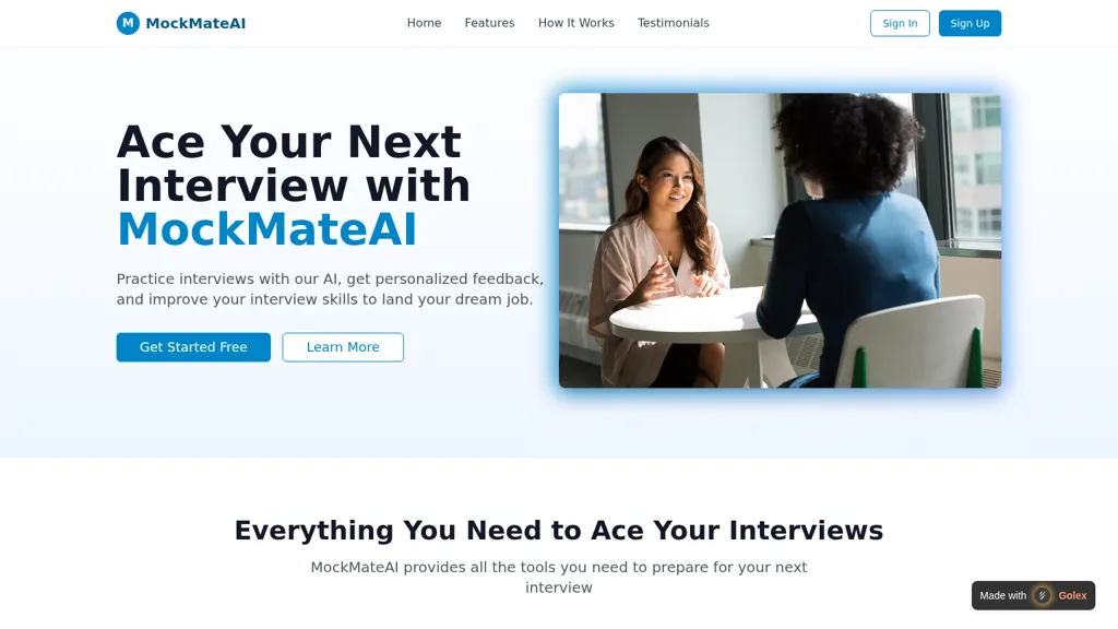 MockmateAi AI tool screenshot