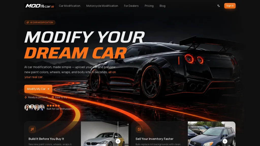 MODcar.ai screenshot