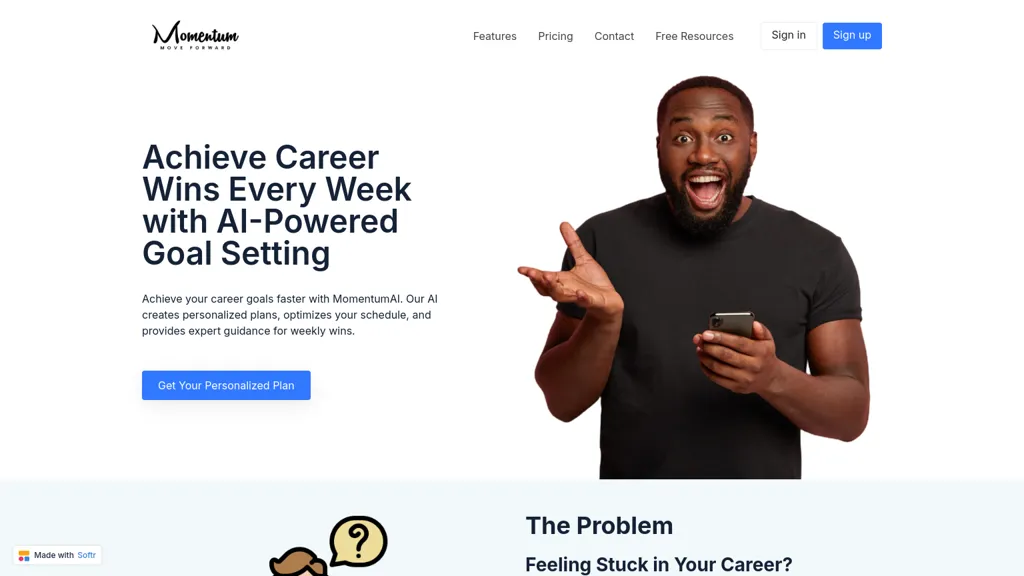 MomentumAI website