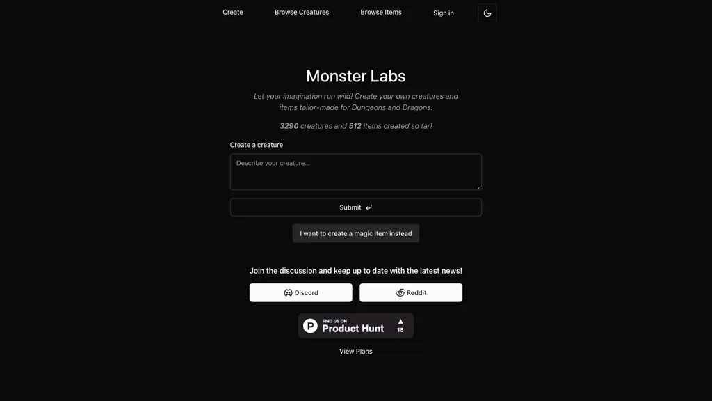 Monster Labs website