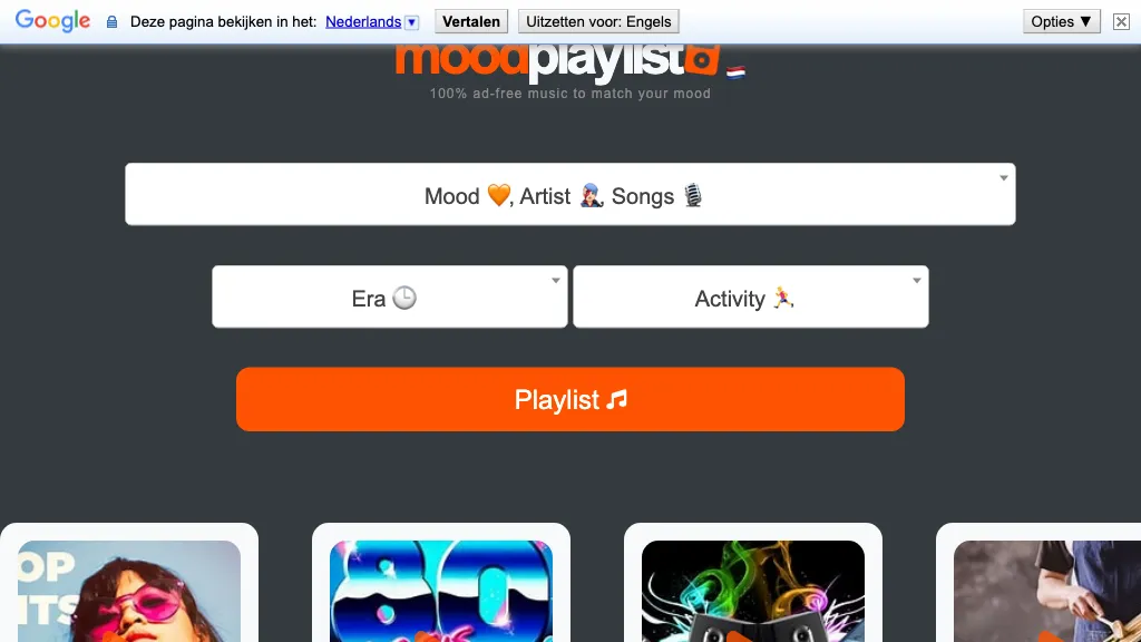 Moodplaylist.com website