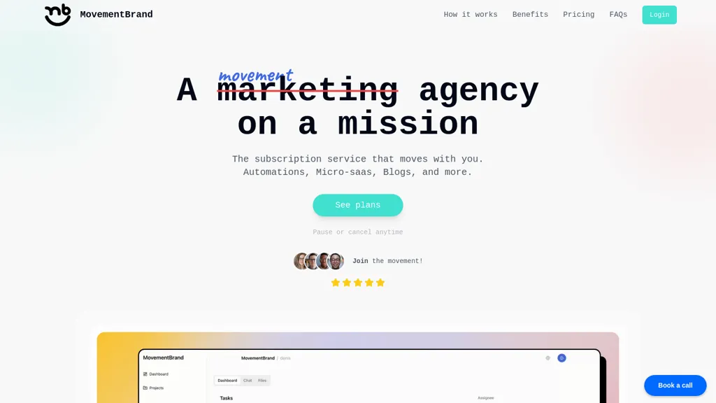 Movement Brand Subscription website