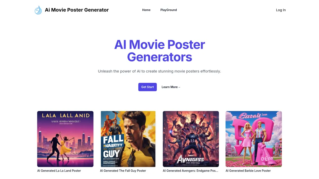 MovieAIPoster AI tool screenshot