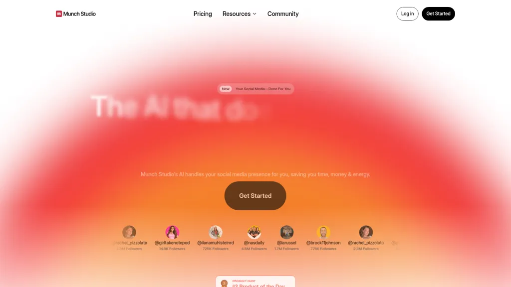 Munch Studio AI tool screenshot
