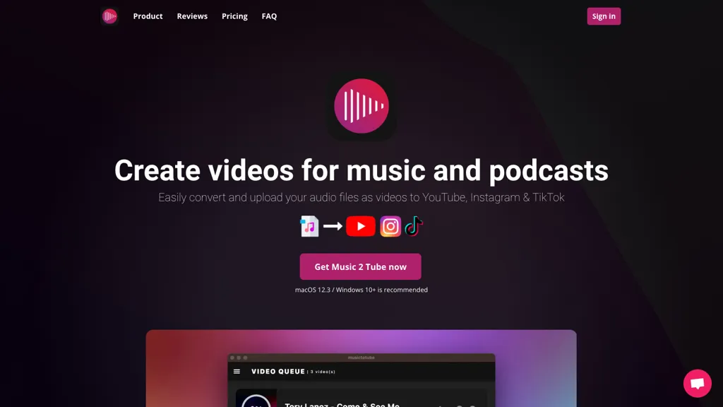 Music 2 Tube website