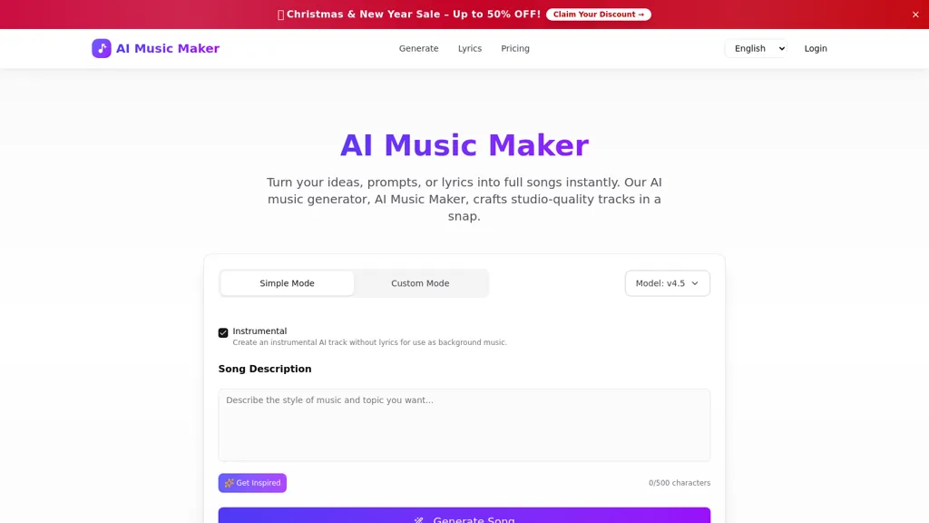 MusicMakerApp AI tool screenshot