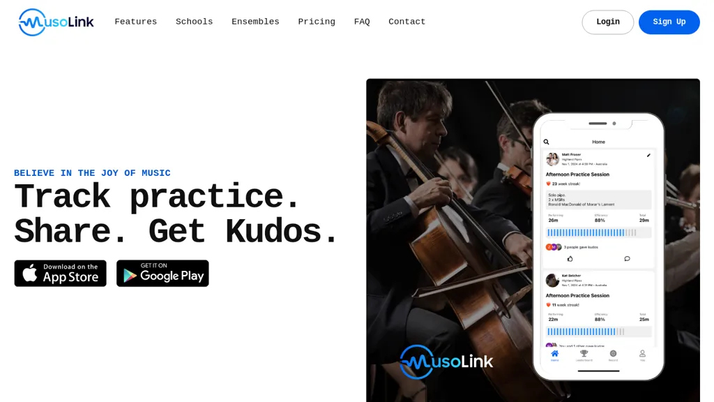 MusoLink website