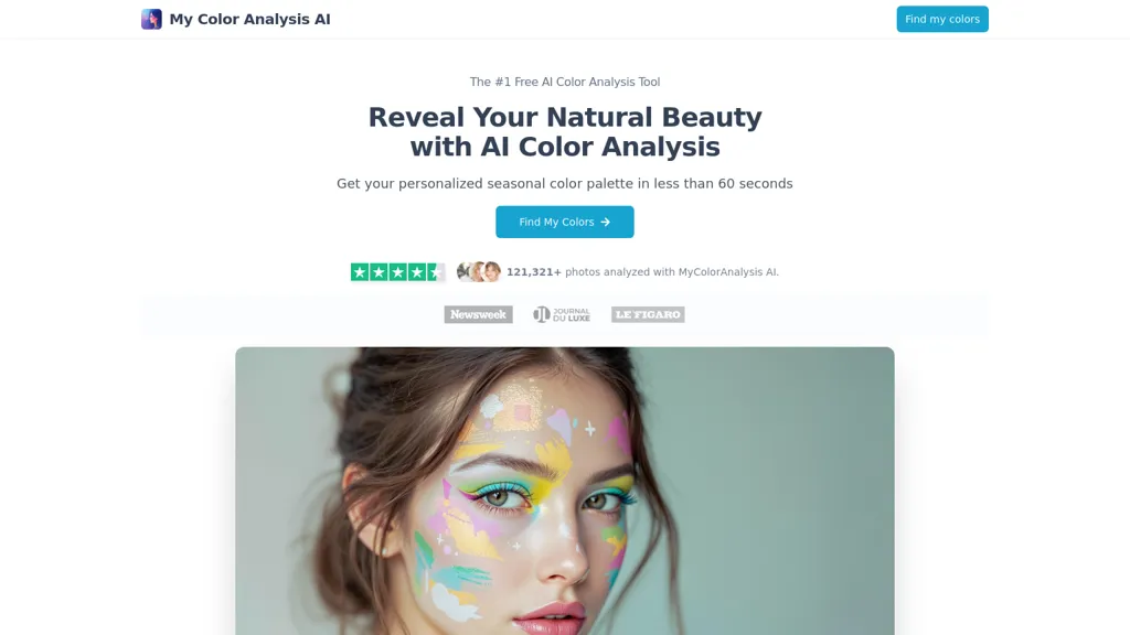 My Color Analysis AI website