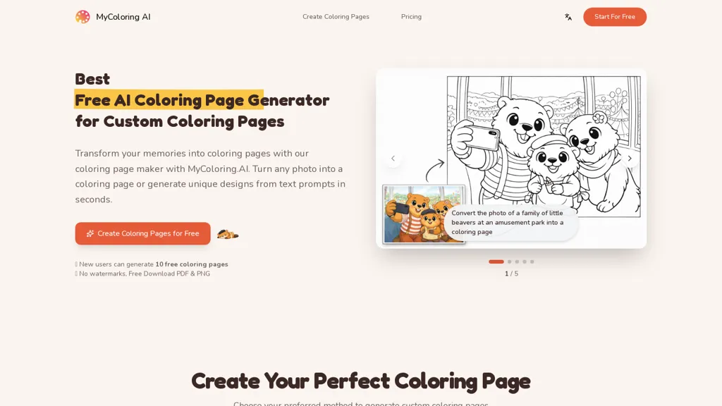 My Coloring AI AI tool screenshot