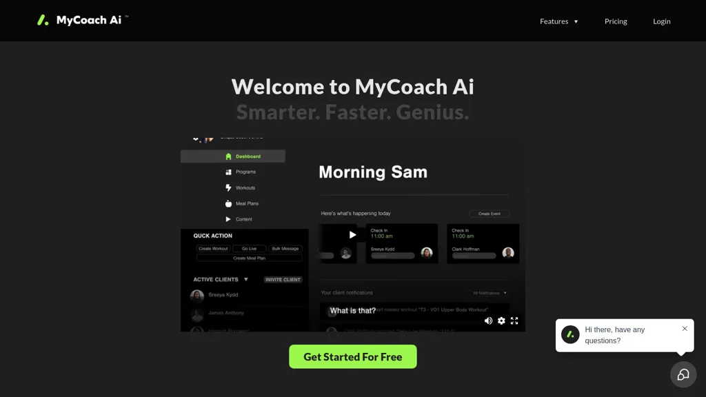 Mycoachai.com AI tool screenshot