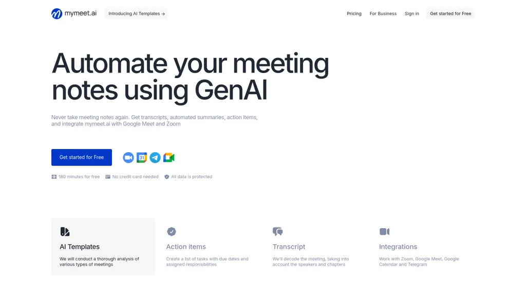 Mymeet.ai website