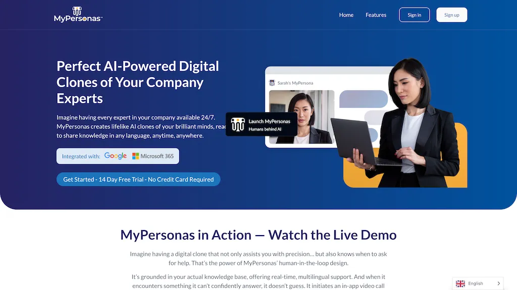 MyPersonas AI tool screenshot