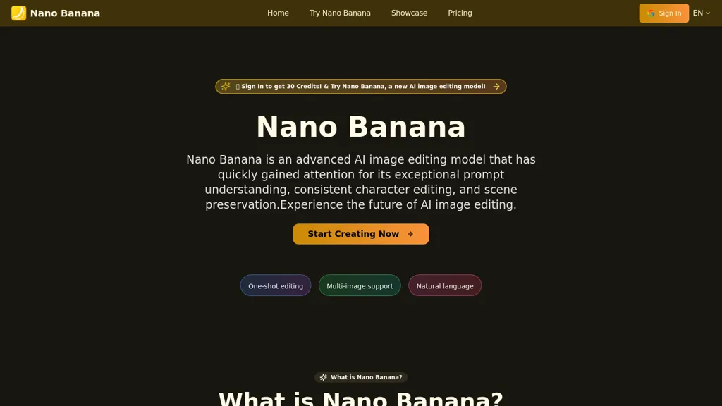 NanoBanana.io AI tool screenshot
