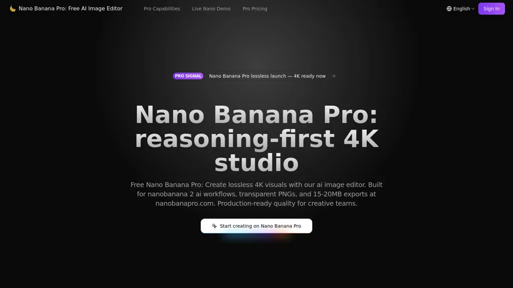 Nano Banana Pro AI tool screenshot